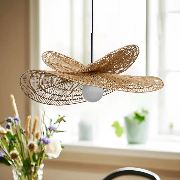 

Vine Art Pendant Lamp Rattan Weaving Zen for Restaurant Tea Study Room Homestay Art Japanese Wabi Sabi Style Lighting Fixtures