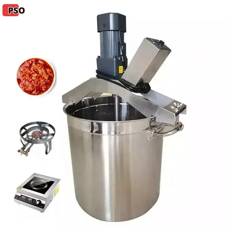 10Kg Cooking Pot Jam Sauce Candy Soup Honey Syrup Cooker Garlic Chili Sauce Stir Frying Machine Chili Sauce Mixer