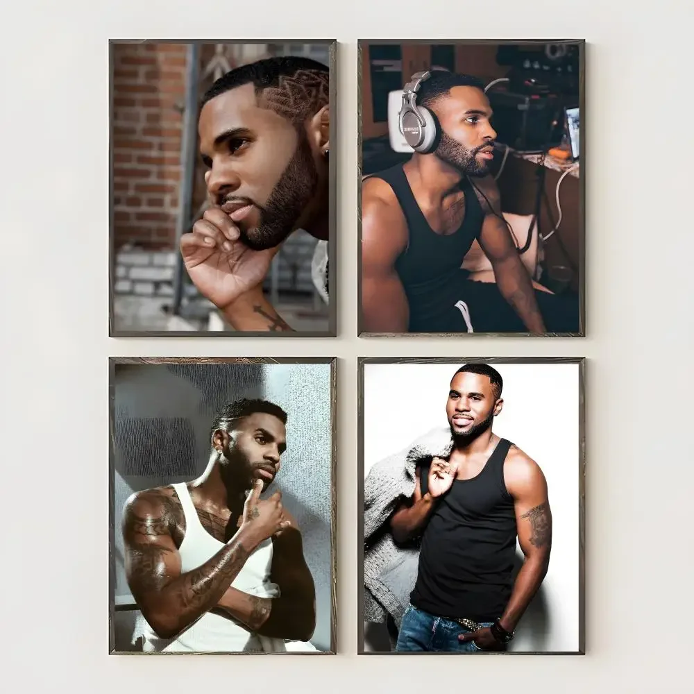 Singer J-Jason Derulo Painting Calligraphy Waterproof Canvas Art Wrinkle Free Wall Hanging For Home Living Room Bedroom Decor