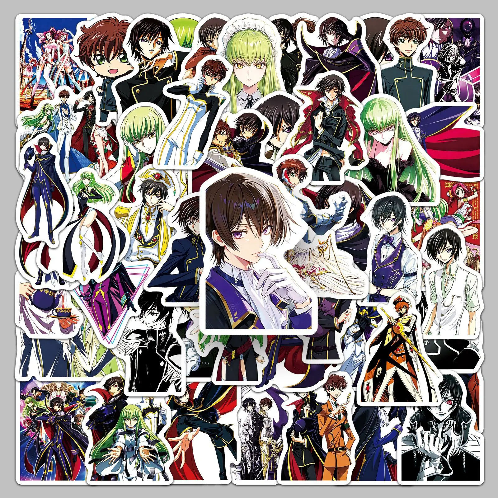 50PCS Code Geass: Lelouch of The Rebellion Decorative Luggage Journal Stationery Waterproof Stickers