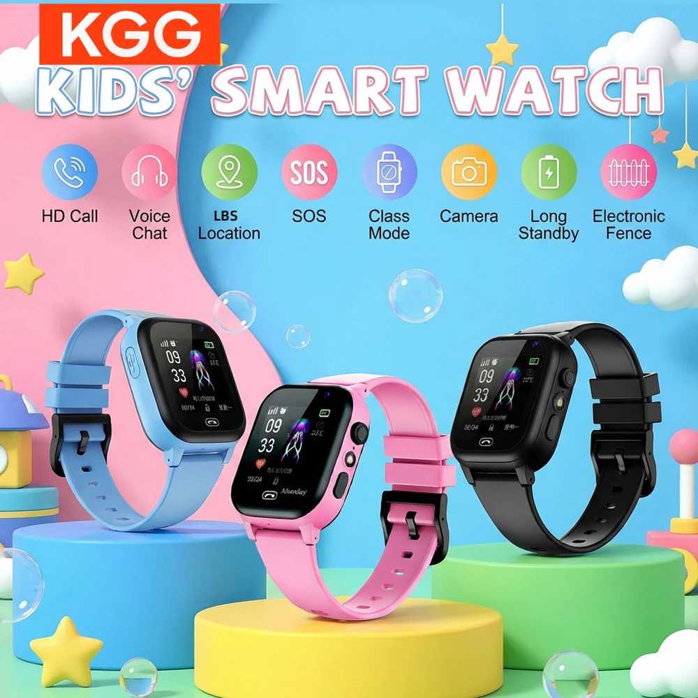 

2G Calling Children Safety Smartwatch LBS Real-Time Tracker SOS Emergency Button IP67 Waterproof Camera Watch for Kids 3-12