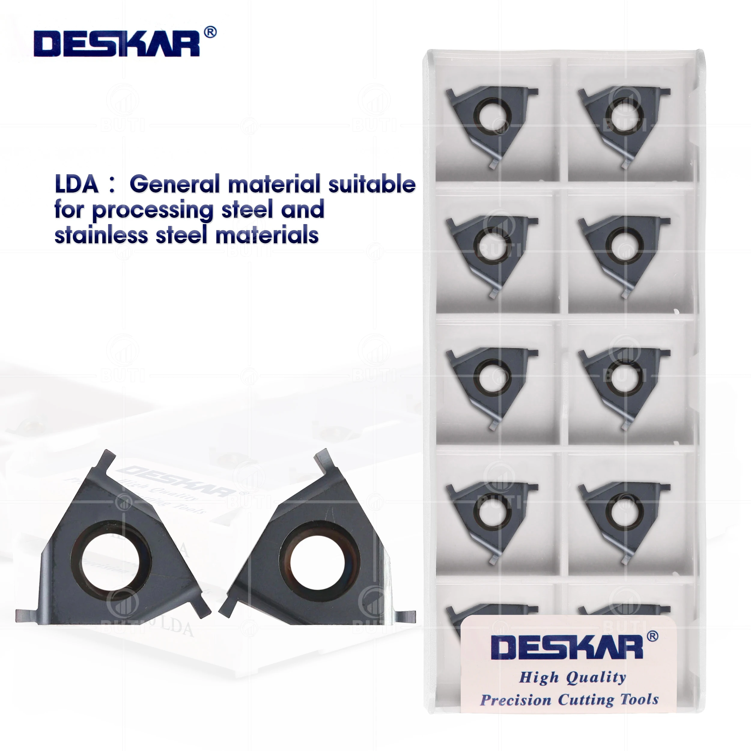 Deskar 100 Original 16er il 16ir el 0.7 1.0 1.1 1.2 1.3 1.5 1.6 1.7 1.8 1.9 2.0 Lda Cnc Carbide Grooving Torno Lâmina para P.m.k
