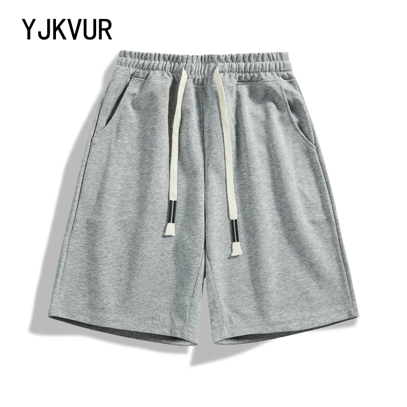 YJKVUR Summer Drawstring Shorts Men\'s Clothing Casual Jogger Basketball Sweathshorts Plus Size Workout Gym High Quality Shorts