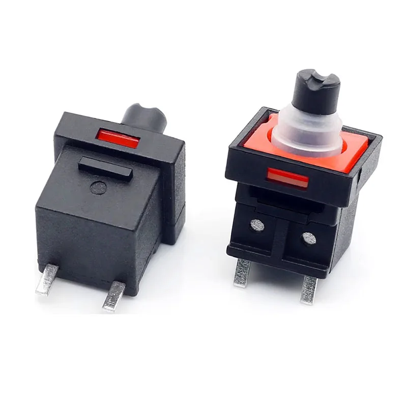DDCAN-10x10 Electric motorcycle accessories control button self-reset lockless 2-pin key switch