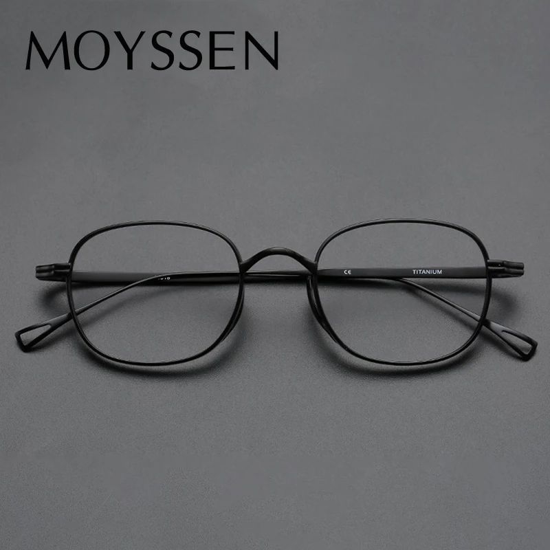 2022 Japan Brand Handmade Ultralight Men\'s Classic Titanium Square Frame Glasses Women Retro Optical Myopia Lenses Eyeglasses