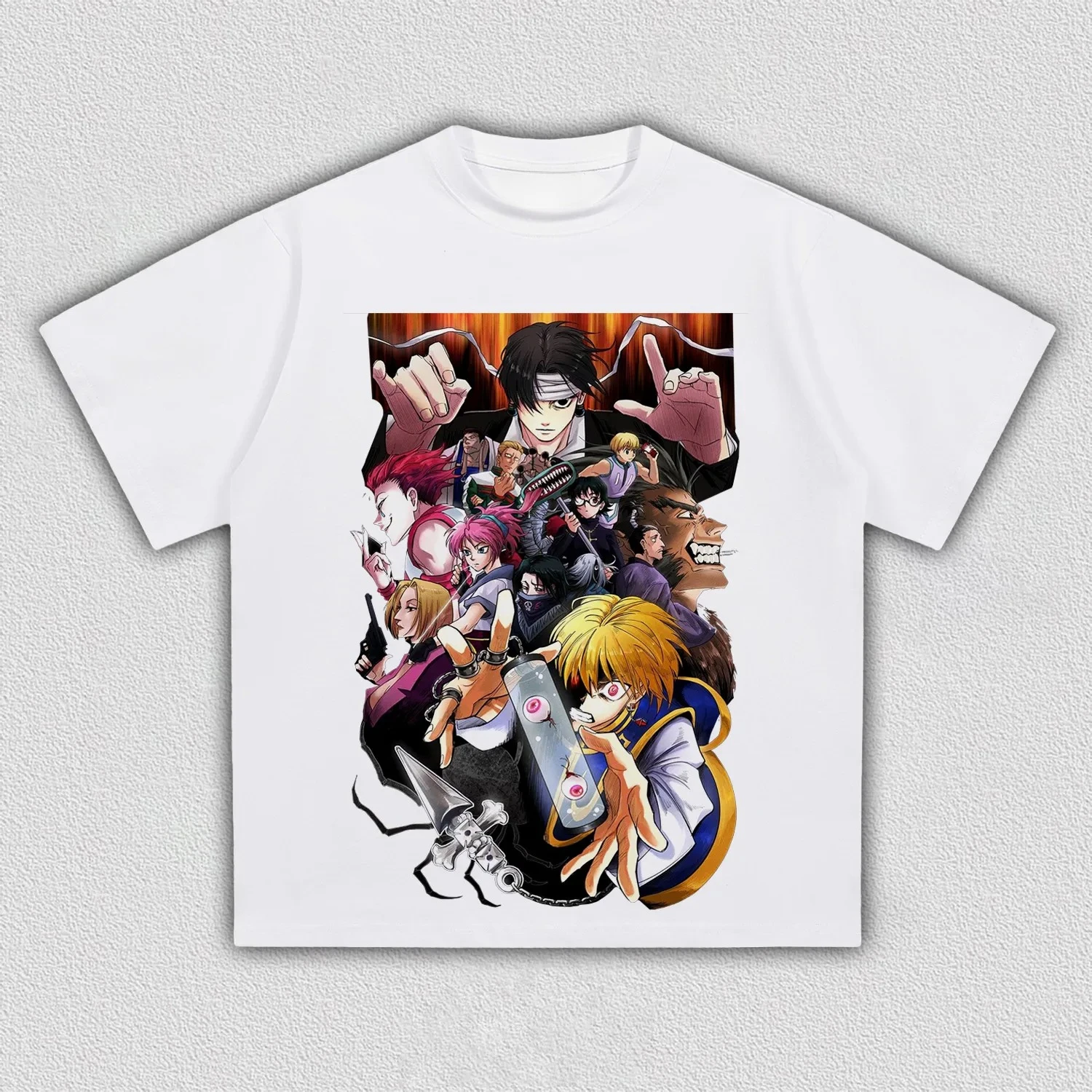 Hunter × Hunter Phantom Troupe Anime Printing T-shirt Men's Clothing Women's 2026 Summer New High Quality Cotton T Shirt