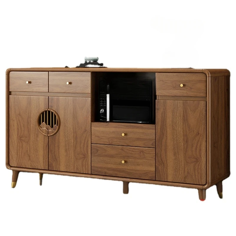 

Yy New Chinese Style Sideboard Wine Cabinet Integrated Wall Living Room Storage Cabinet Solid Wood Locker