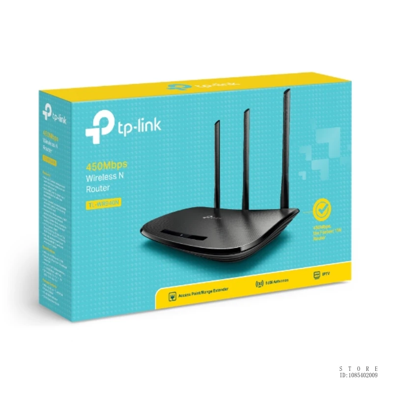 

TP-LINK TL-WR940N 450Mbps Wireless N Router,Wi-Fi 4 IEEE 802.11n/b/g 2.4 GHz,1× 10/100 Mbps WAN Port 4× 10/100 Mbps LAN Ports