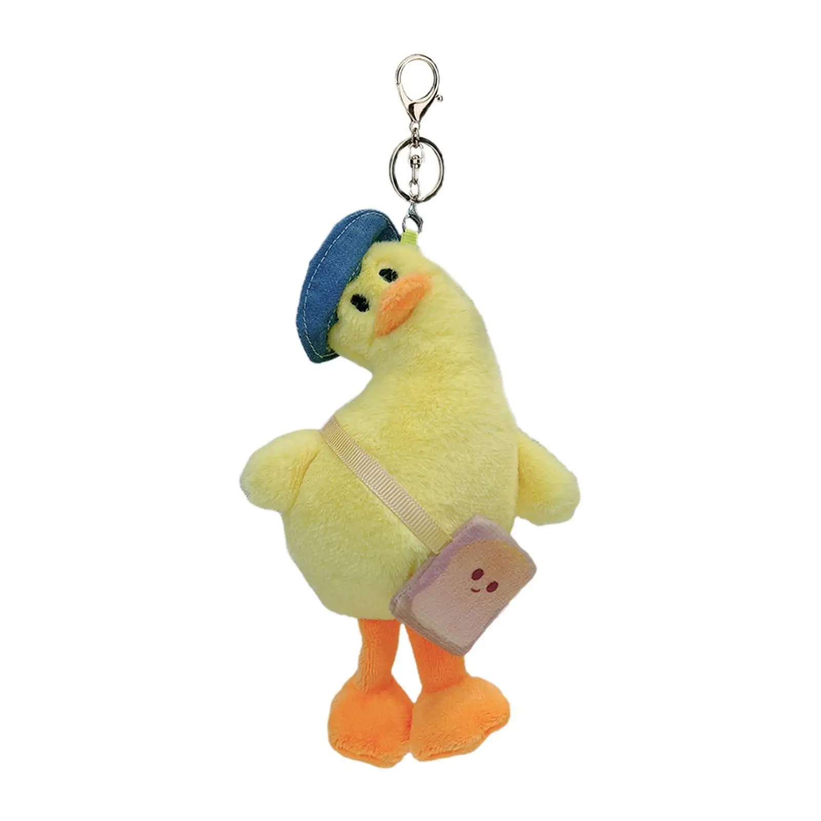 Llavero de peluche de pato, juguete de peluche de pato, muñeca divertida, colgante de bolso Adorable para llave de coche