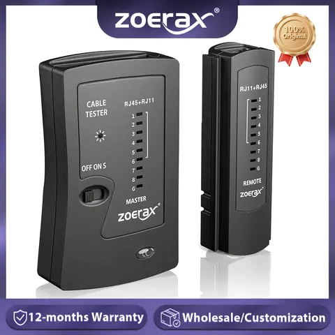 ZoeRax Network Ethernet Cable Tester for LAN RJ45 Cat5 Cat5e Cat6 Cat6a Cat7 UTP/Shielded Cable and RJ11 RJ12