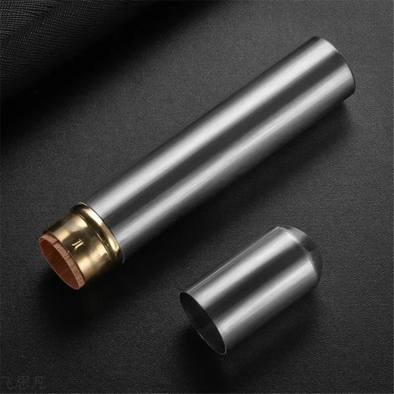 Large Portable Aluminum Cigar Humidor Tube Moisture Proof Storage Case Smoke Pipe Holder Smoking Accessories view 4