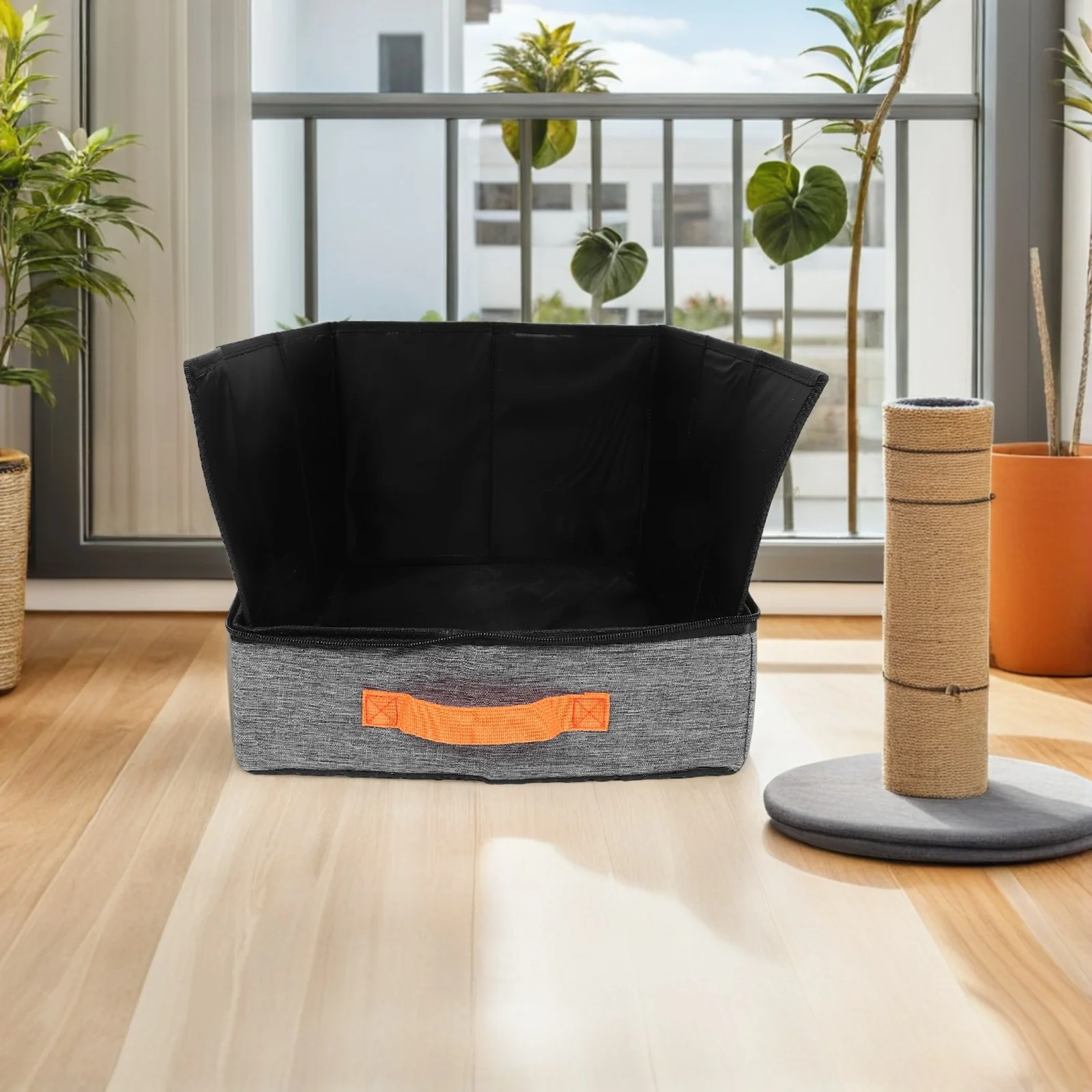 

Splash Guard Cat Litter Box Large Size Anti-Splash Sand Tray Practical Litter Pan for Cats Home Use Durable Guard Panel