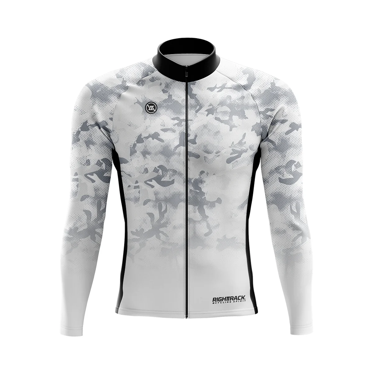 

Winter Cycling Jersey Men's Long Sleeve Camo Cycle Clothes Spring & Autumn Mesh/Fleece Thermal RIGHTTRACK Top MTB Bike Clothing