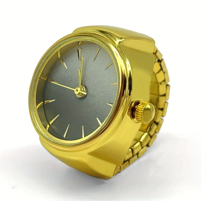 1PC Advanced Cool Wind Watchable Time Ring Watch, Small and Popular Round Pointer Finger Watch Exclusive