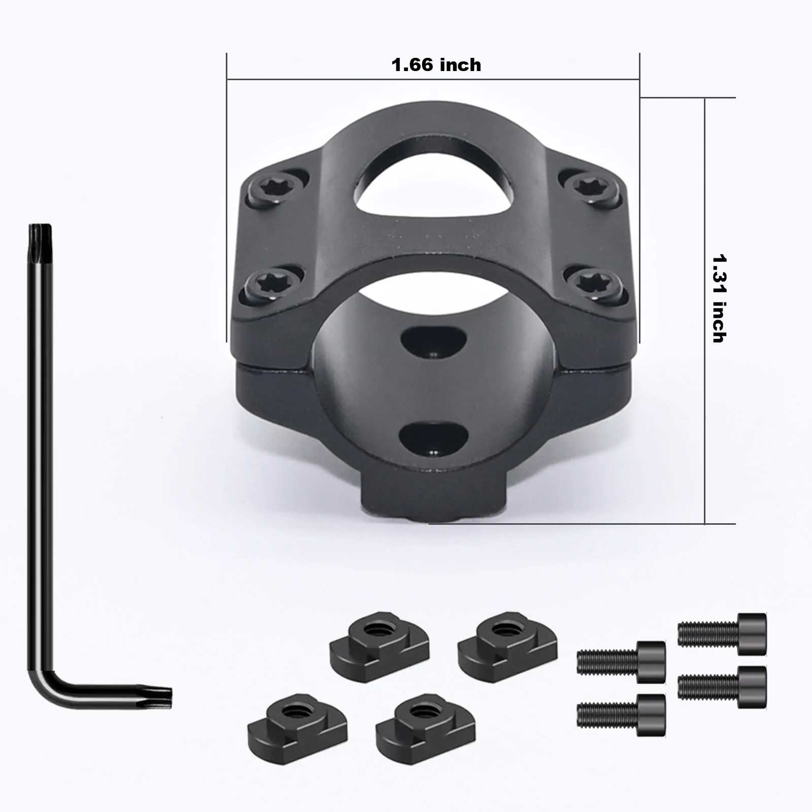 Scope Optics Flashlight Laser Mount 25.4mm 1 inch Clamping Holder For Hunting Mlok Rail Systems