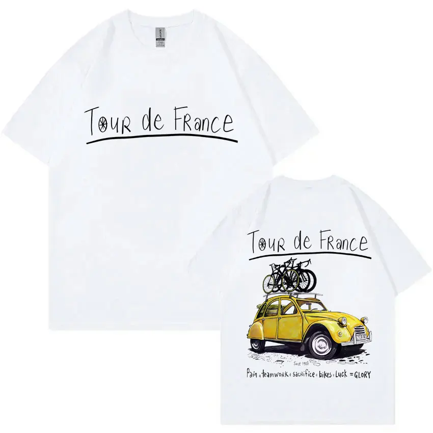ROAD TRIP T Shirts Riding Bicycle Cycling T-shirt Outdoor Car Graphic Tshirt Creative Road Bike White Fashion Men Women T-shirts
