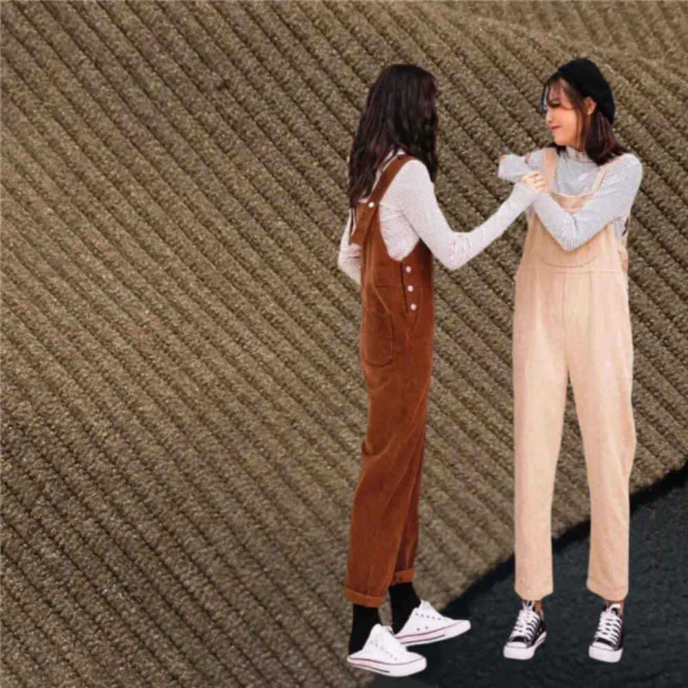 

Вельветовая полоска из песочного стира, утолщенная теплая эластичная трикотажная однотонная ткань для брюк, куртки, ткань для шитья своими руками