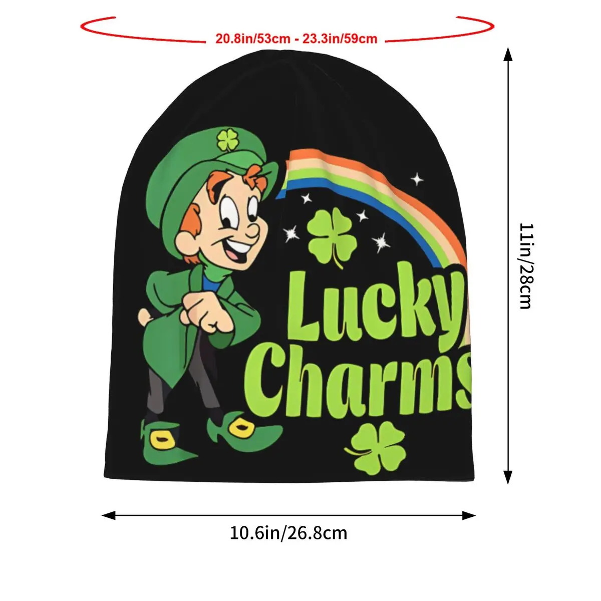 Lucky Charms Cap Men Women Paragraph Beanie Warm Fashion Hundred Take Ins Pullover Slouch Hiphop Thin Unisex