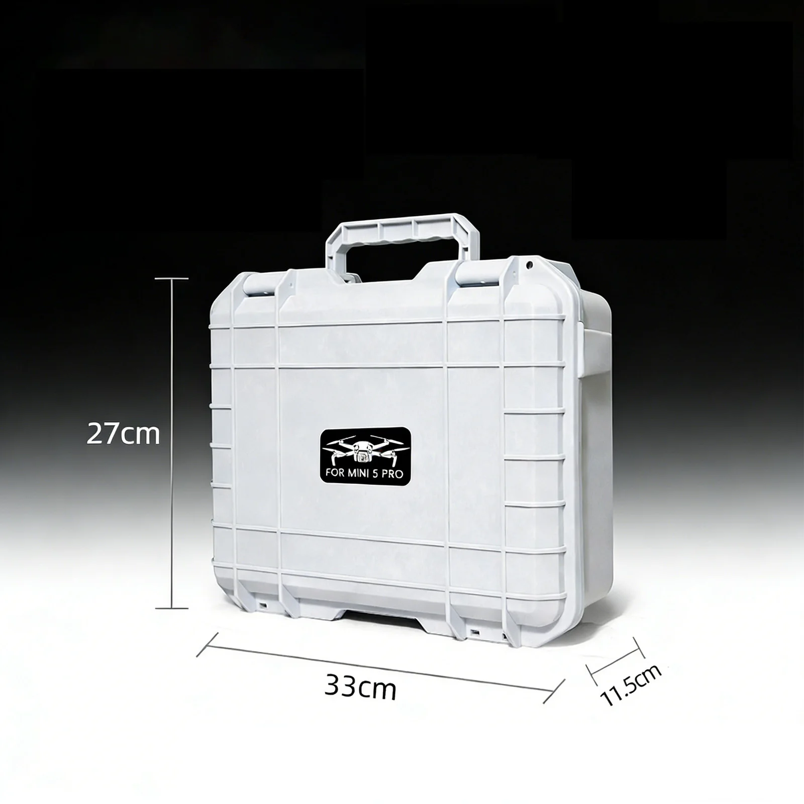 Hard Explosion-Proof Case For Dji Mini 5 Pro Fly More Combo Grey Abs Material Portable Travel Carrying Case With Shoulder Strap