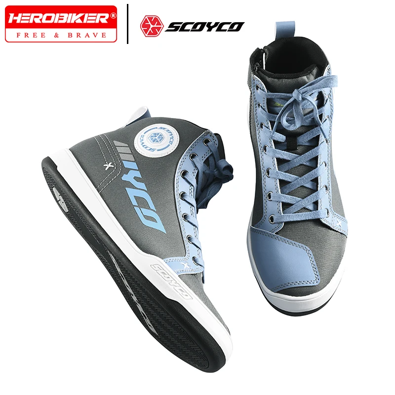 

Scoyco Motorcycle Shoes Motocross Protective Boots Men's Casual Short Boots Fall-proof Breathable Riding Boots Protective Shoes