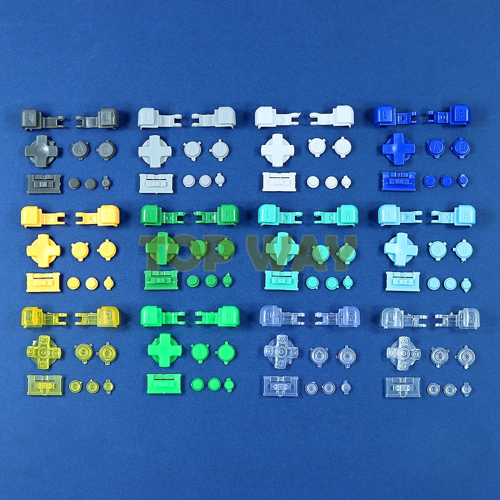 20 مجموعات ل GameBoy Advance SP GBA SP البلاستيك مجموعة أزرار كاملة ل GBA SP A B حدد بدء تشغيل/إيقاف L R أزرار عدة D الوسادة