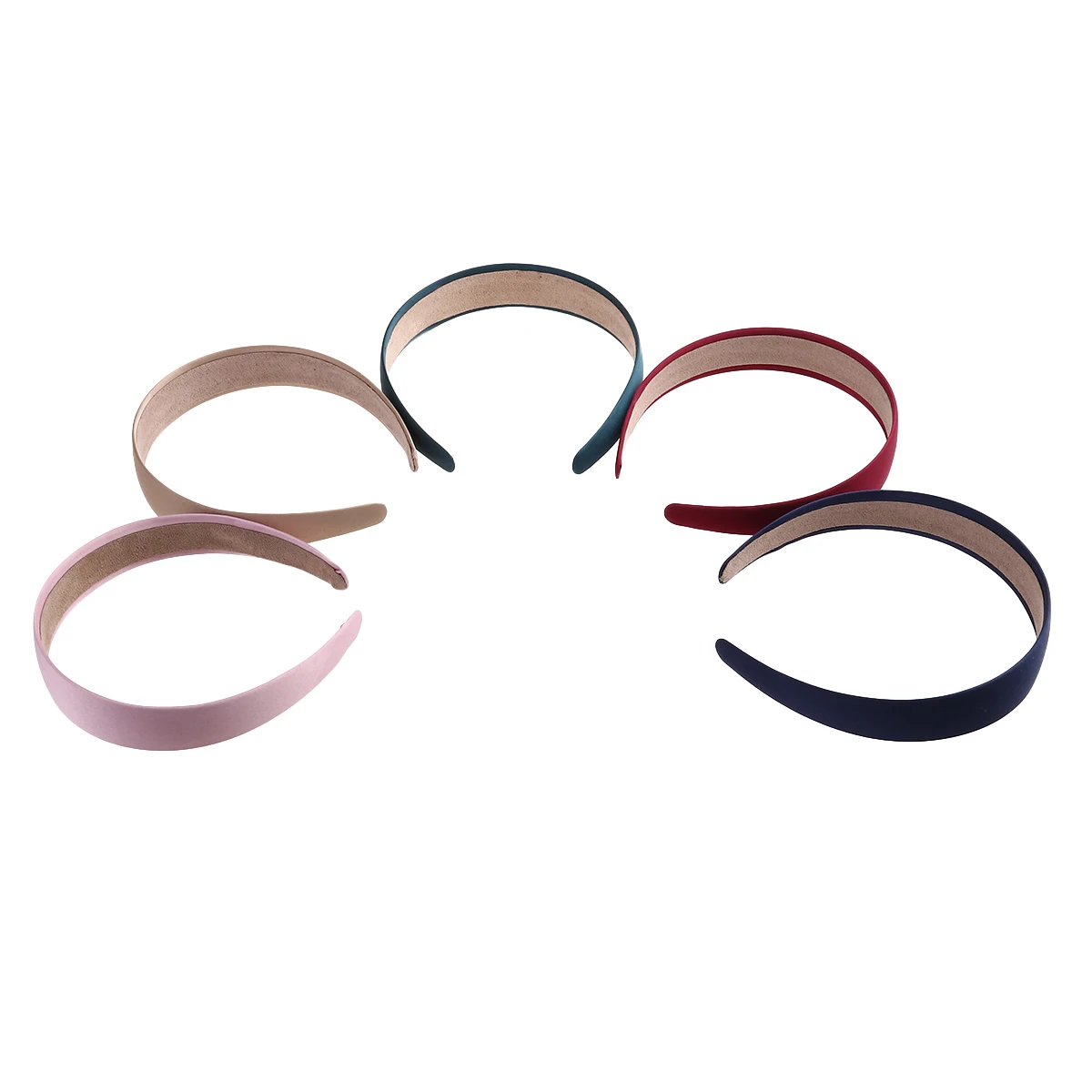 

5pcs Pure-Color 3cm Wide Hair Bands Headband Headpiece Hairdress for Hairstyle (Khaki + Pink + Red + Navy Blue + Blackish G