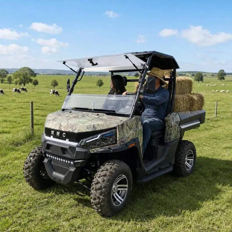 4WD Electric UTV Farm Buggy 2 Seater with Cargo Box Off Road Utility Vehicle for Countryside
