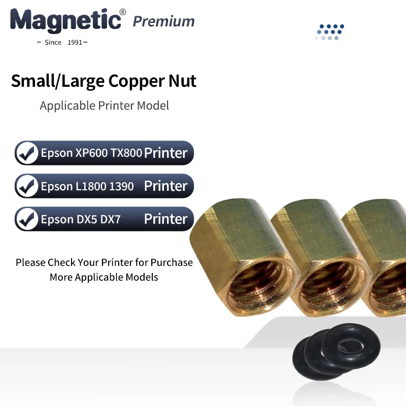 

Ink Damper Nut for Epson L1800 L805 1390 DX5 1900 2000 L800 2400 R230 R330 DX7 5113 4720 screw connector Copper cap
