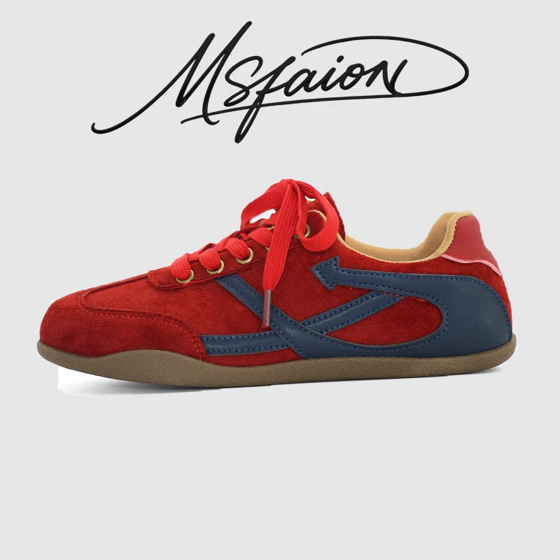 

Retro Germany Trainer Sneakers Women 2026 New Brown Suede Vulcanized Shoes Fashion Casual Comfortable Athletic Running Footwear