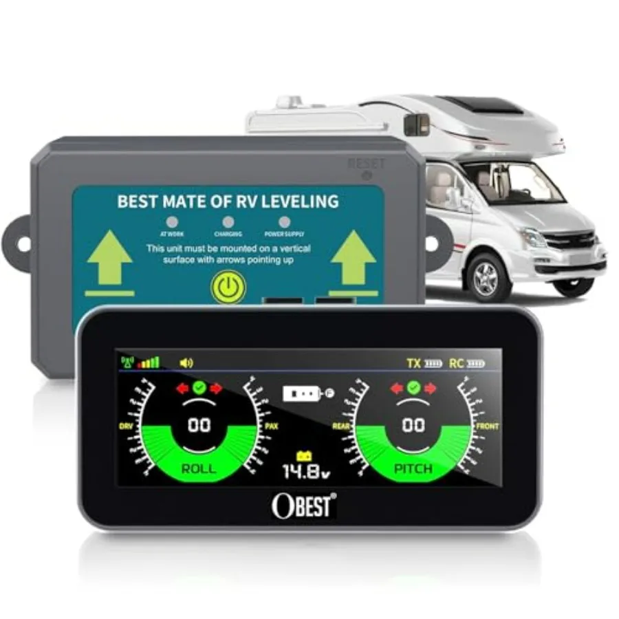 

Wireless RV Leveling System Smart Electronic Camper Leveler Automatic Trailer Level Indicates Cool Gadgets RV Accessories Dedic