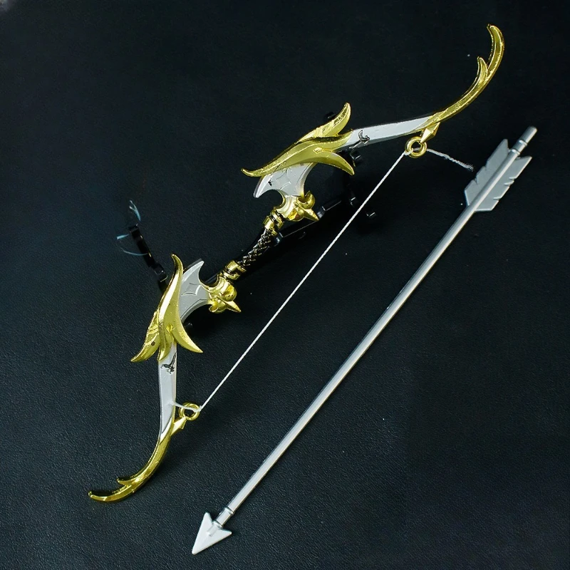 Neue 17 cm Bogen Pfeil Schwert Anime Weitkampf Waffen Modell Legierung Handwerk Spiel Peripheriegeräte Sammlung Festival Geschenke Spielzeug kind