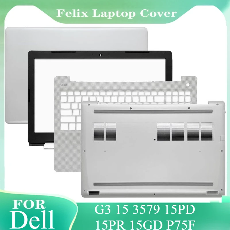 

New Laptop LCD Back Cover Front Bezel Palmrest Bottom Case Hinges Top Lid Housing 15.6'' For Dell G3 15 3579 15PD 15PR 15GD P75F