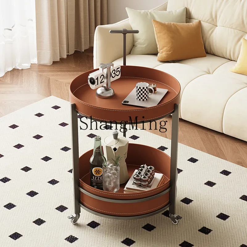 SM household medieval coffee table movable folding edge trolley sofa living room balcony sofa edge