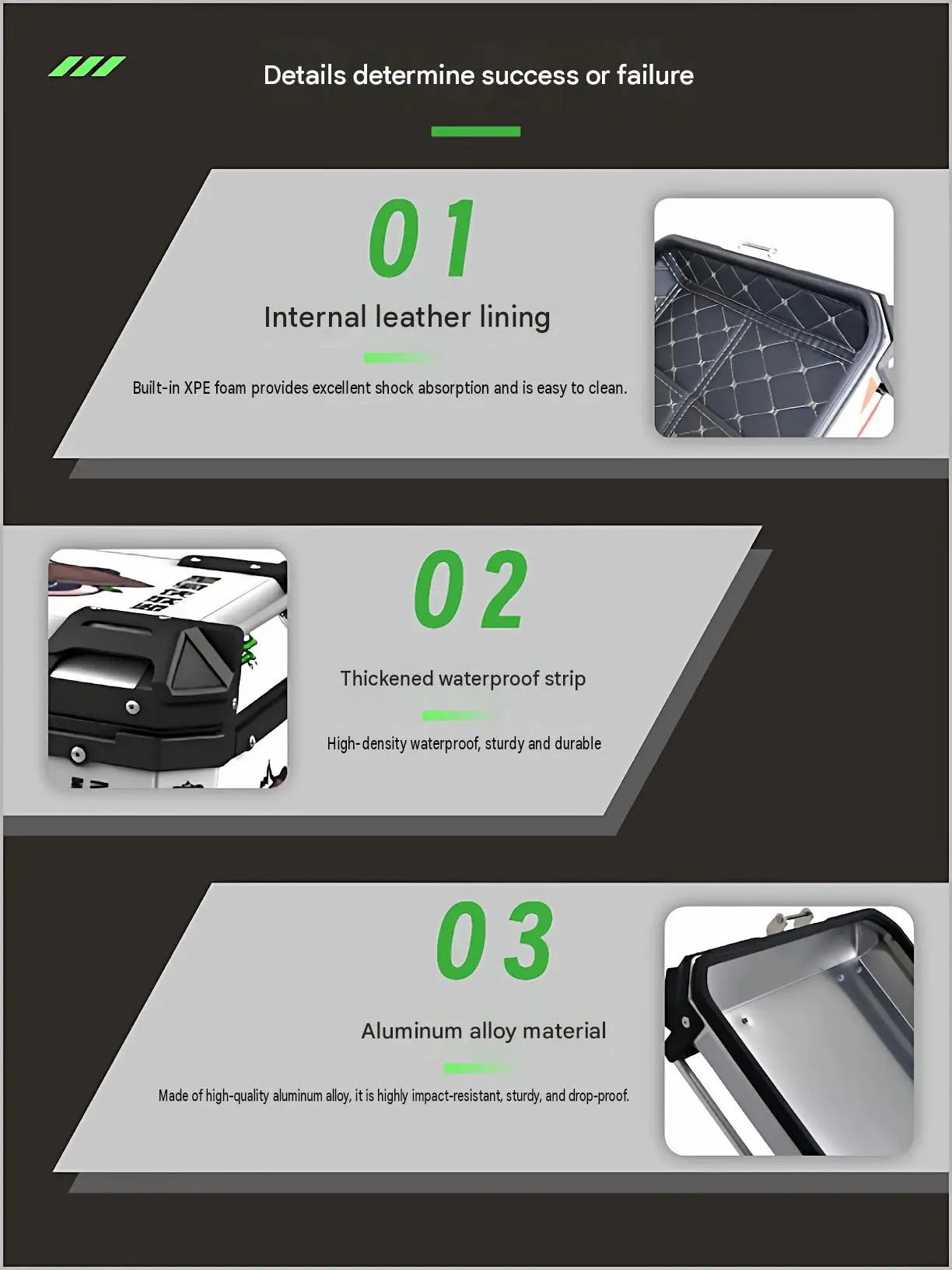 For ZEEHO AE4 45L Color‑Print Aluminum Top Case With Carbon‑Steel Base & Leather Lining Electric Scooter Mod Accessories