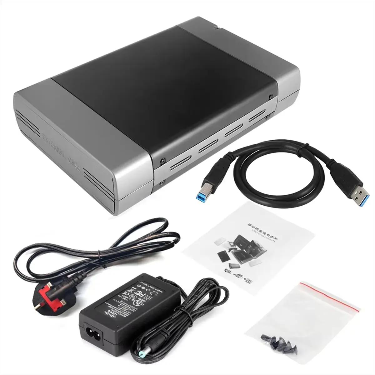 HDL 5.25in HDD SSD Enclosure Case USB3.0 to SATA External Hard Drive Case Support DVD SSD HDD Hard Disk Box 16 Speed EU Plug