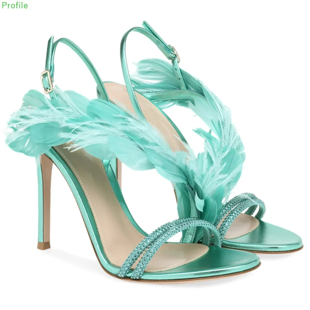 Pereira Stiletto High Heel Sandals Champagne 3
