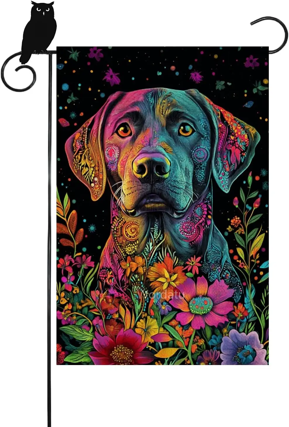 Welcome Spring Labrador Retriever Garden Flag 12x18 Inch Double Sided Burlap, Spring Summer Flower Floral Garden Flags for S yyi