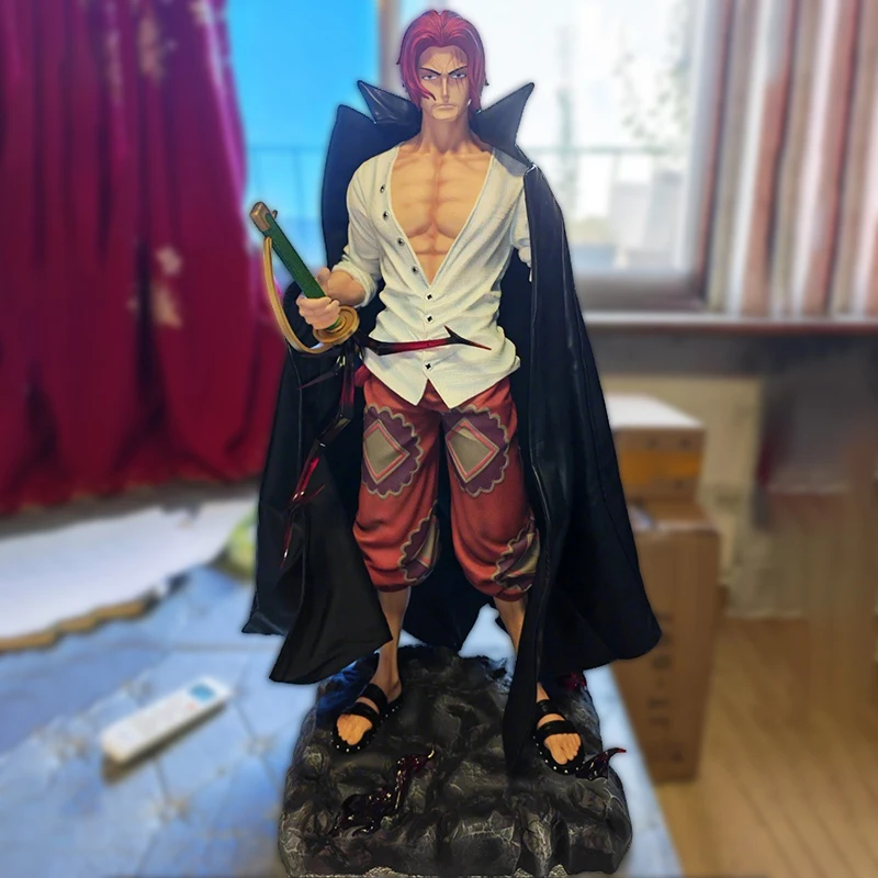 Estatua JT de una pieza de Anime, figuras de pelo rojo, decoración de mesa coleccionable, modelo de juguete de acción, regalo jugable de Japón, regalos para seguidores