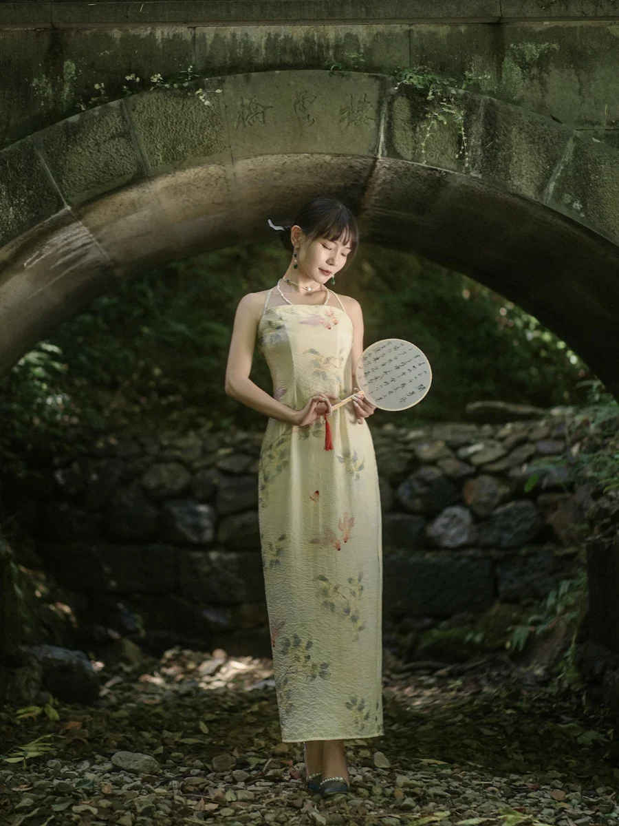 

Хлопково-льняная ткань с принтом пастельно-розового и синего цвета, длинная, без рукавов, для повседневной носки, с цветочным узором, лето 2023