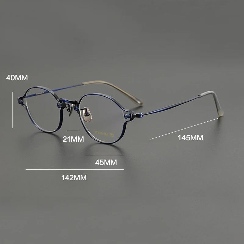 Japan Vintage Pure Titanium Eyeglasses Frame Men Small Square Myopia Prescription Glasses Frame Retro Women Luxury Brand Eyewear