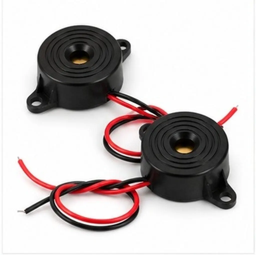 2Pcs High Decibel Active Piezoelectric Buzzer Alarm Dc3-24V Electronic Continuous Tone Safety Warning Device Safety Buzzer