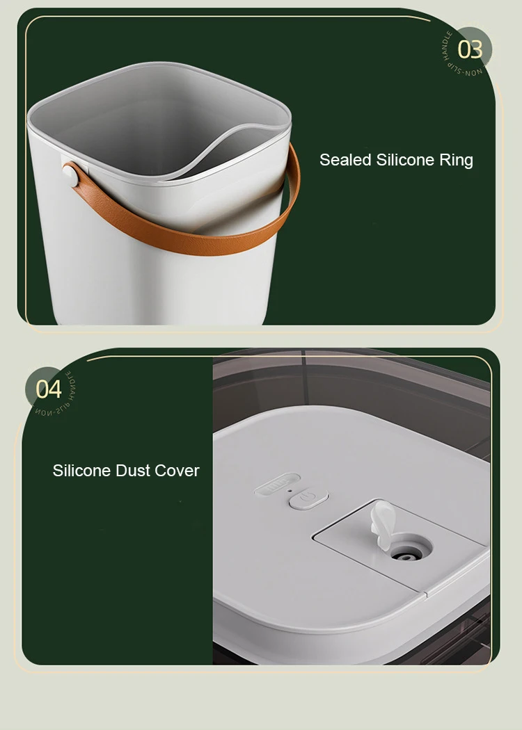 13L Rechargeable Automatic Vacuum Food Container Storage Box Self Vacuumizing Airtight Cat Dog Pet Food Storage Box Bin