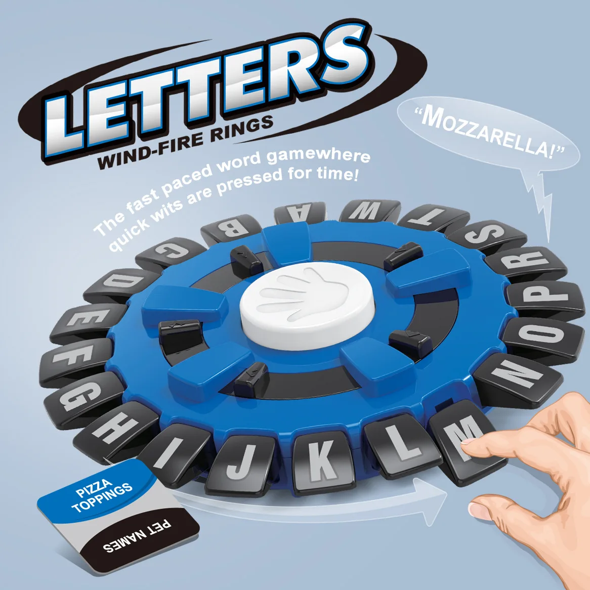 Word Game Fast-Paced Family Board Game Choose a Category & Race Against The Timer to be Last Player Learning Game for All Ages