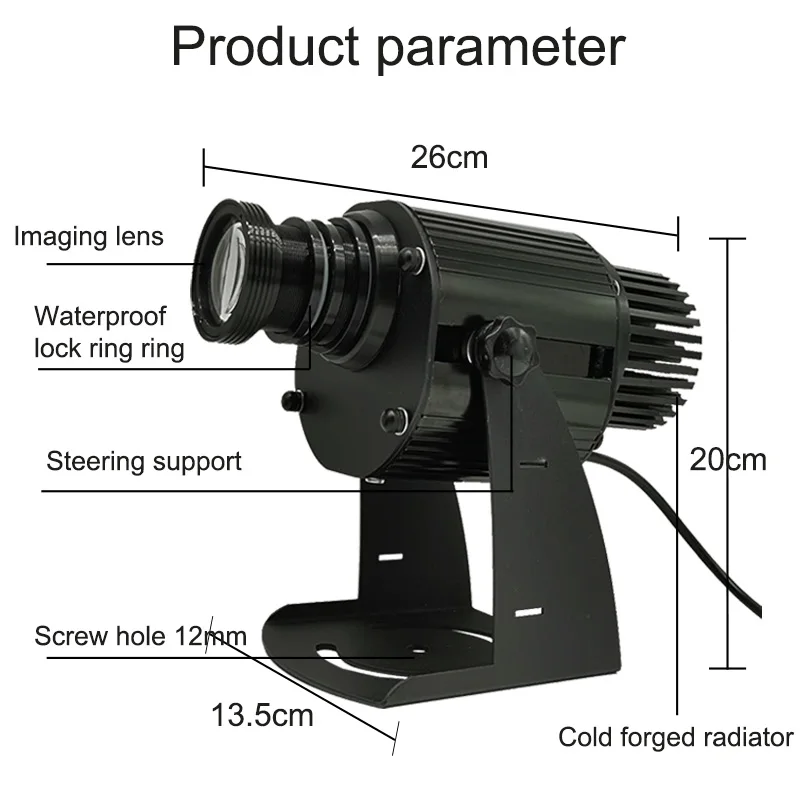 80W voor architectonische reclame HD Waterdicht logo Gobo Reclamelogo Aangepaste afbeelding