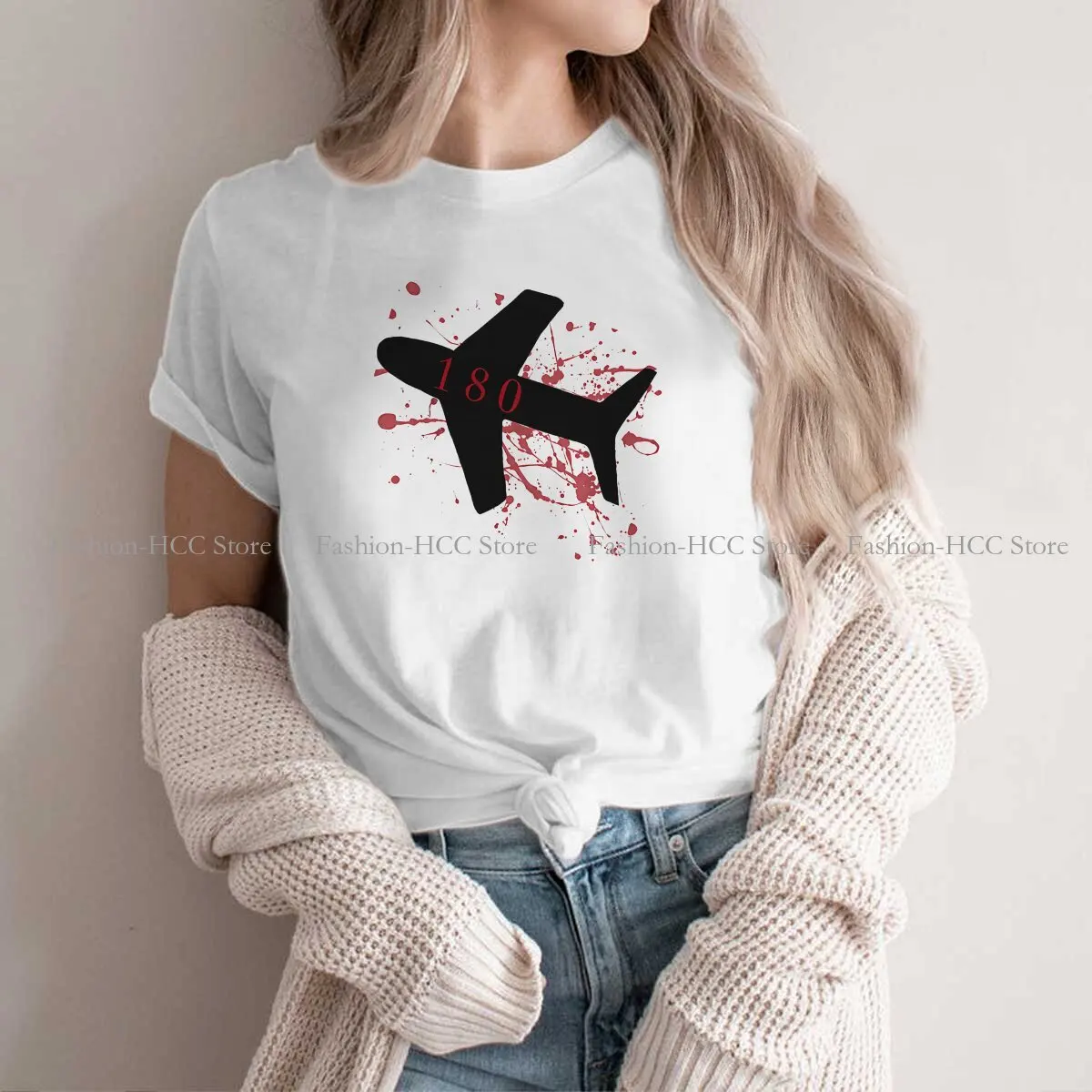 Final Destination Polyester TShirts Blood Plane Design Print Men's T Shirt New Trend Clothing