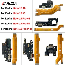 Nowość dla Xiaomi Redmi Note 13 Pro 4G 5G Plus szybkie ładowanie USB do ładowarki dokowania wtyczka złącze Flex Cable z mikrofonem