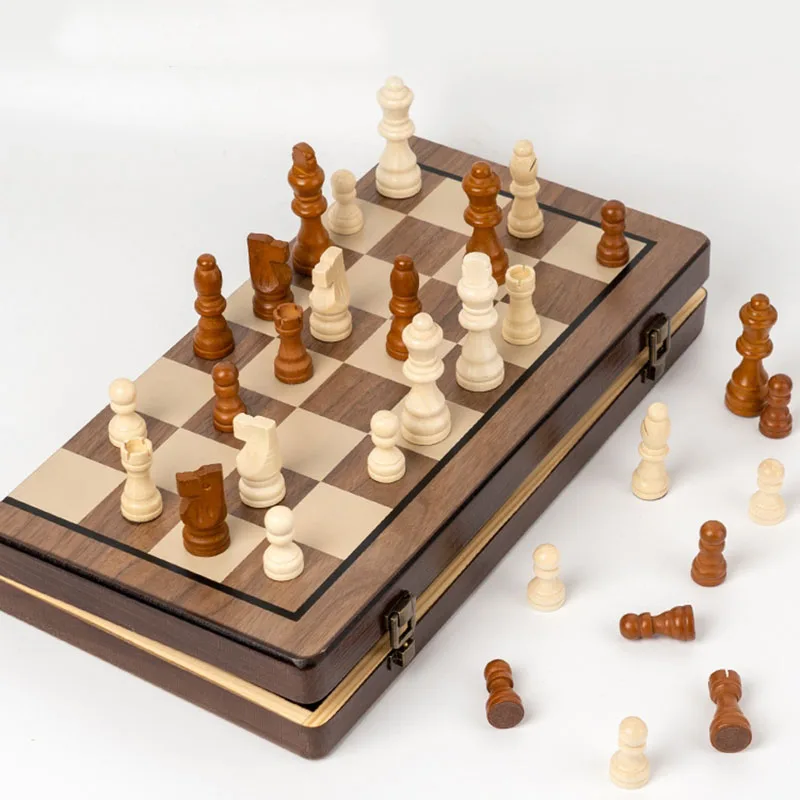 

Figures Vintage Chess Games Luxury Board Wooden Travel Quality Outdoor Chess Games Family Ajedrez Profesional Game Accessories