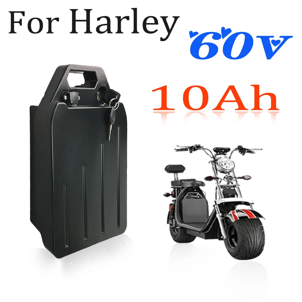 

60V 10Ah 2000W Electric vehicle lithium battery for Harley two wheel foldable Citycoco electric scooter Free charger