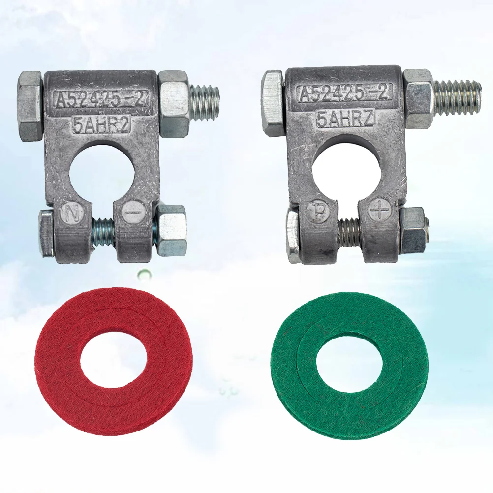 

1 пара серебряных клемм из свинцового сплава, положительные отрицательные клеммы для автомобиля, грузовика, автофургона, морской лодки, устойчивые к коррозии