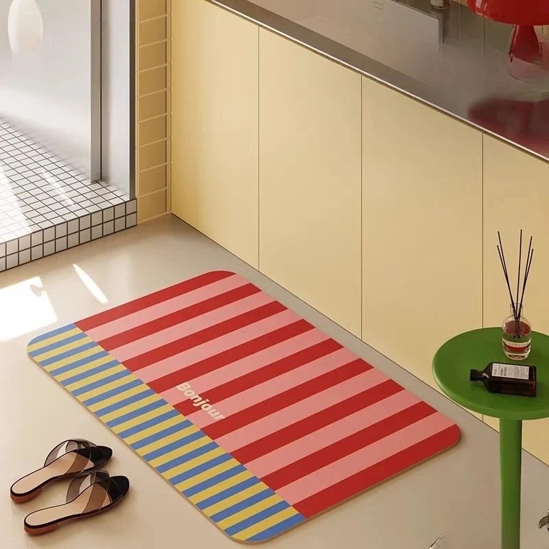 Generous extravagant diatom mud bathroom toilet water-absorbing non-slip floor mat non-slip quick-drying waterproof carpet